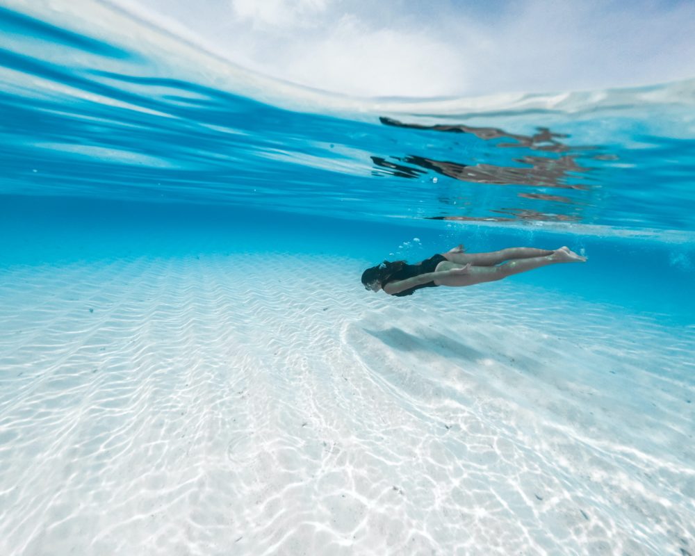 Maldives swimming beach